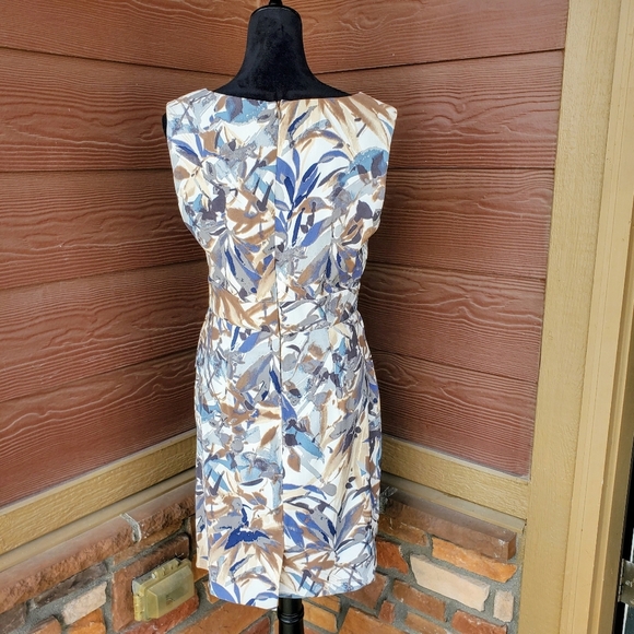 Connected Apparel Women's Tiered Formal Watercolor Midi Dress Size 10 NWOT - Picture 8 of 16